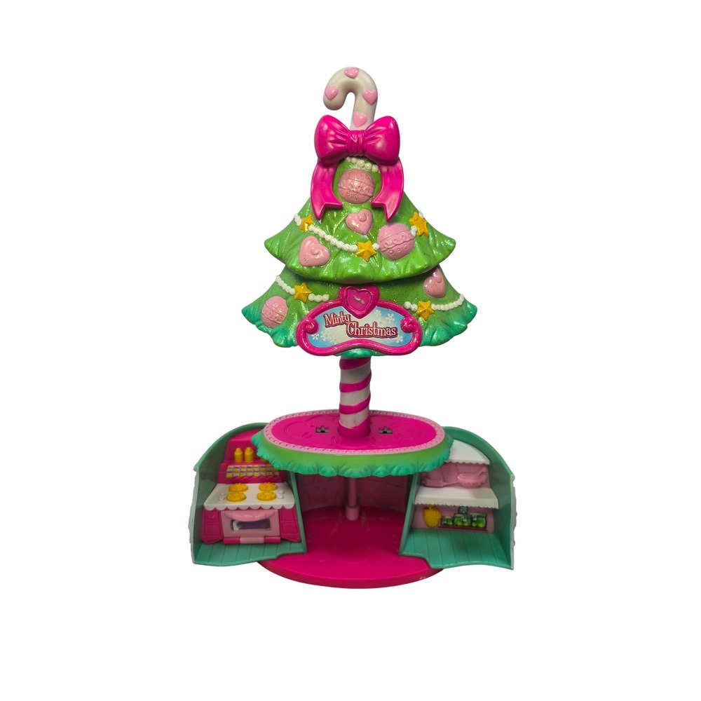 2006 VTG Y2K My Little Pony Very Minty Christmas Tree Playset MLP Ponyville READ